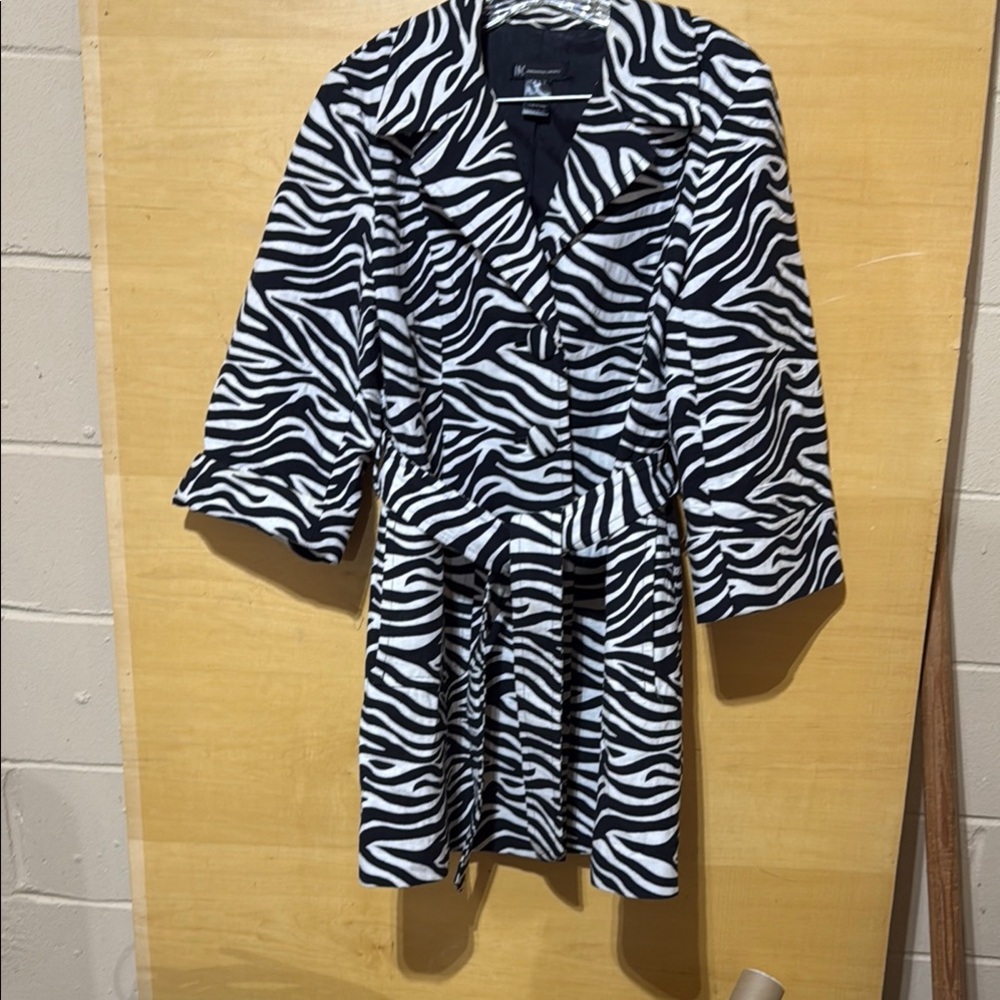 INC International Concepts Zebra Striped Cotton Jacket